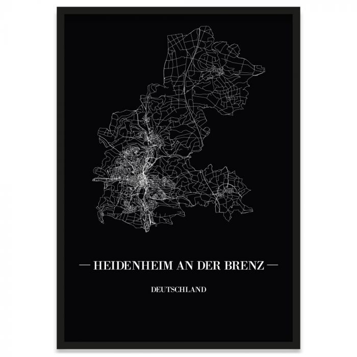 Heidenheim an der Brenz Poster mit Rahmen