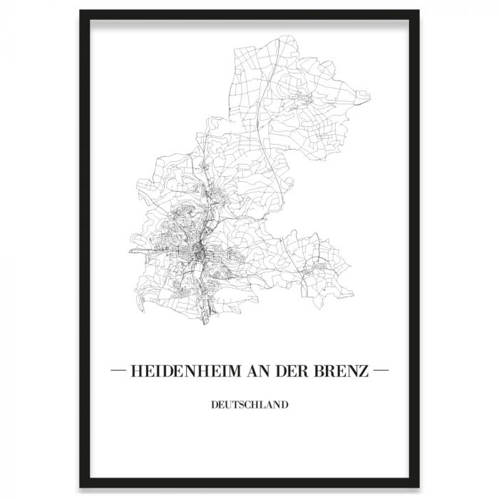 Stadtposter Heidenheim an der Brenz Bilderrahmen