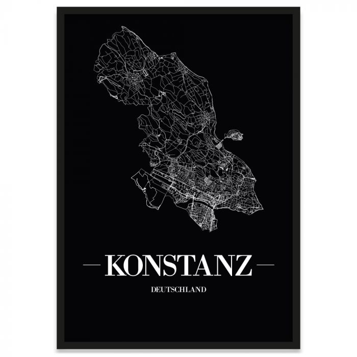 Stadtposter Konstanz mit Rahmen