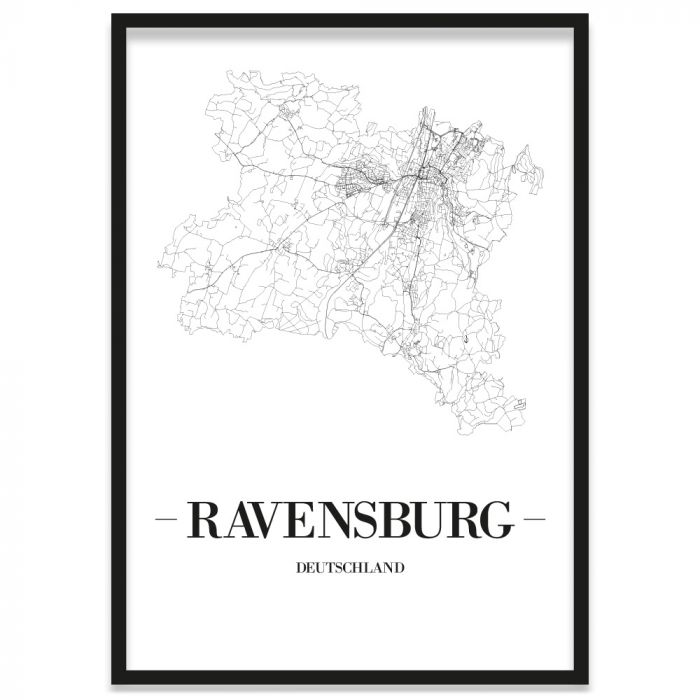 Stadtposter Ravensburg Bilderrahmen