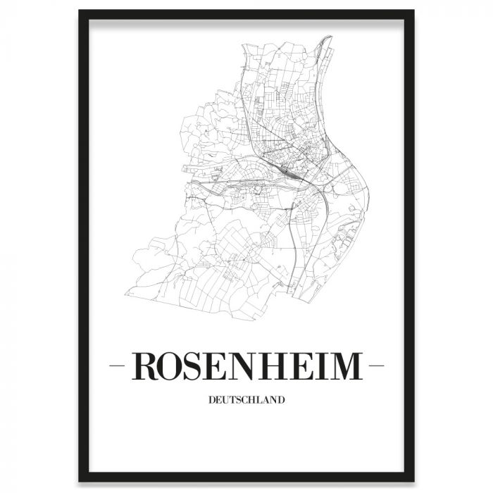 Stadtposter Rosenheim gerahmt