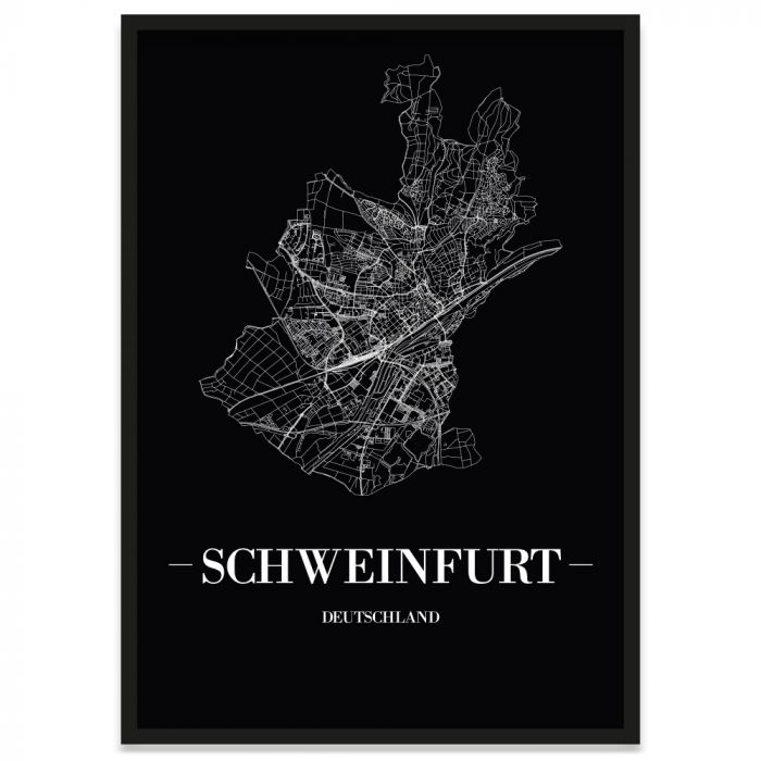 Stadtposter Schweinfurt mit Rahmen