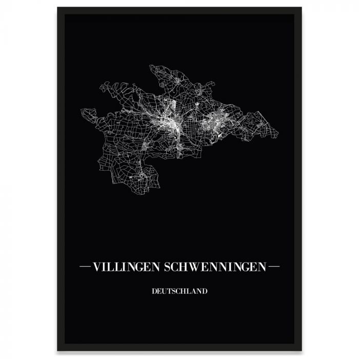 Stadtposter Villingen-Schwenningen Straßenplan