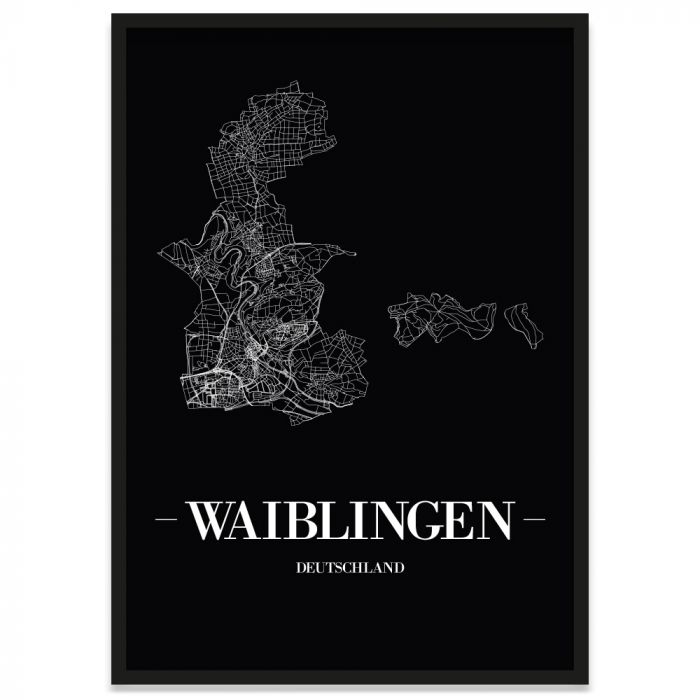 Waiblingen Stadt Poster Stadtplan