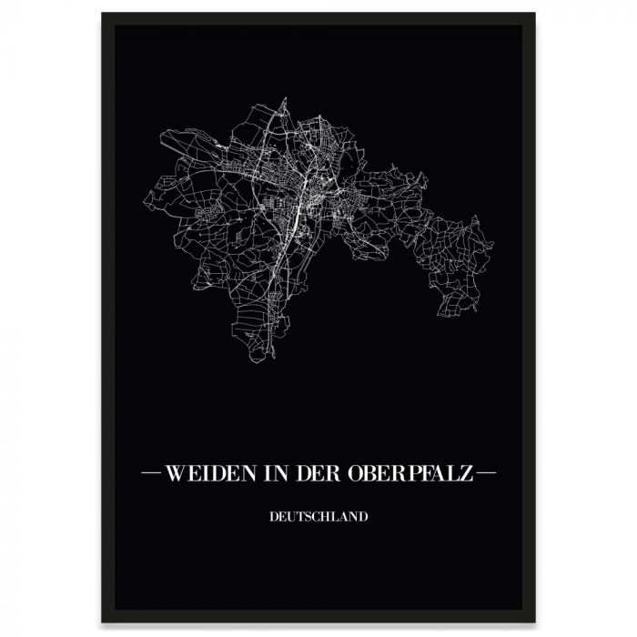 Stadtposter Weiden in der Oberpfalz Stadtplan