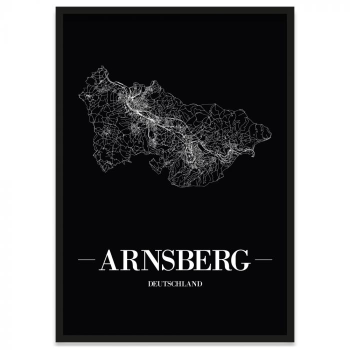 Stadtposter Arnsberg Straßennetz