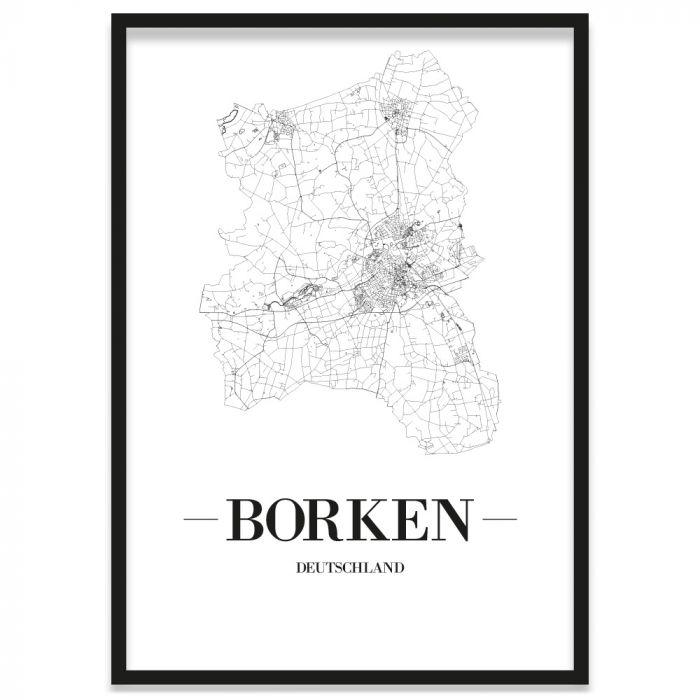 Stadtposter Borken Stadtplan