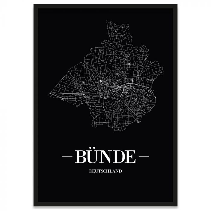 Straßennetz Bünde Poster Straßennetz