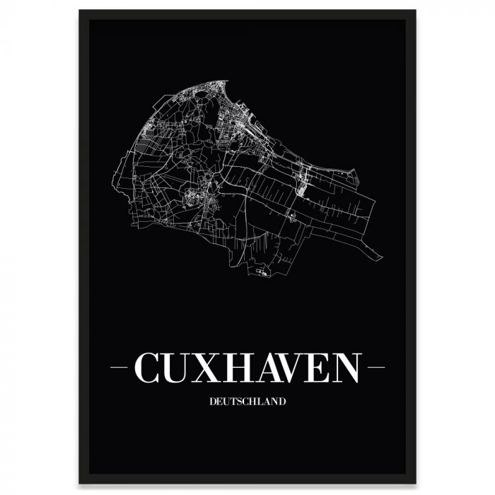 Stadtposter Cuxhaven Straßenplan