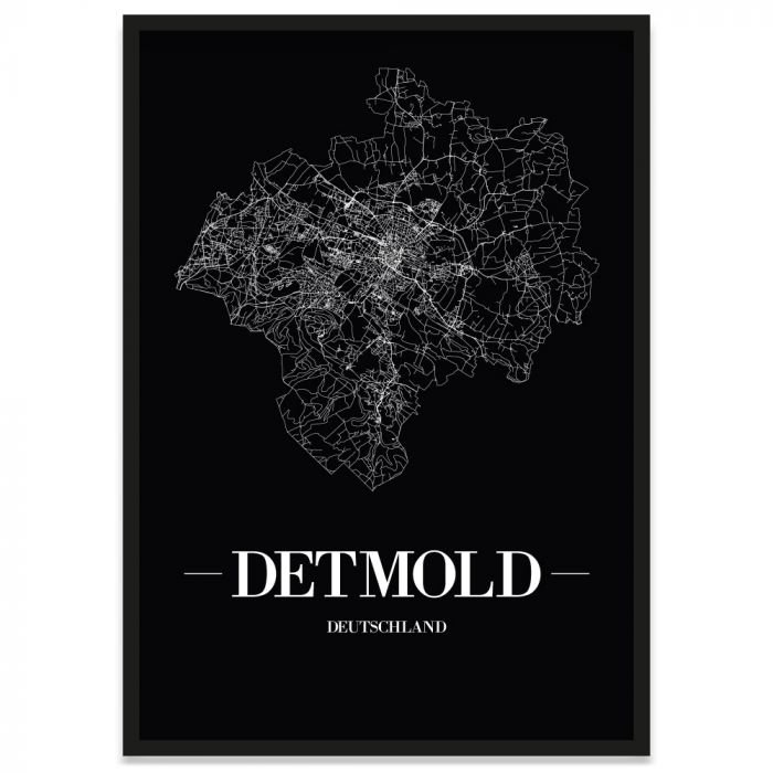 Detmold Poster Straßennetz