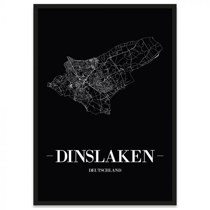 Stadt Dinslaken Poster mit Bilderrahmen