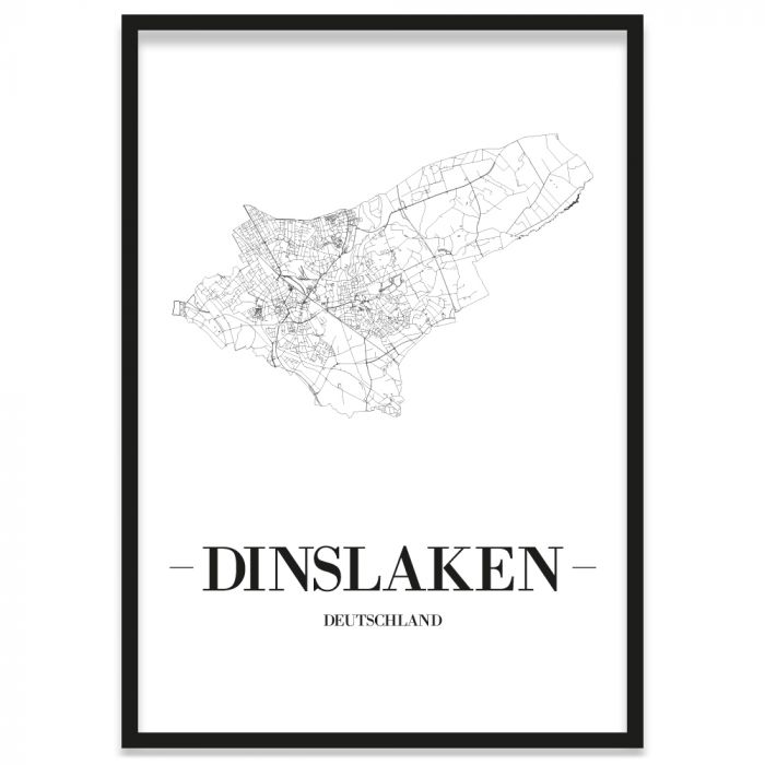 Stadt Dinslaken gerahmtes Poster