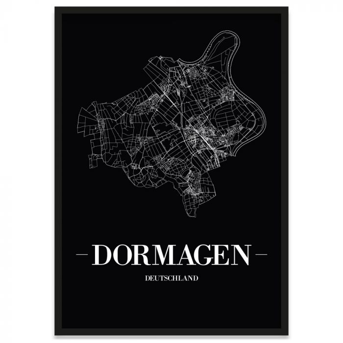 Stadtposter Dormagen Straßennetz