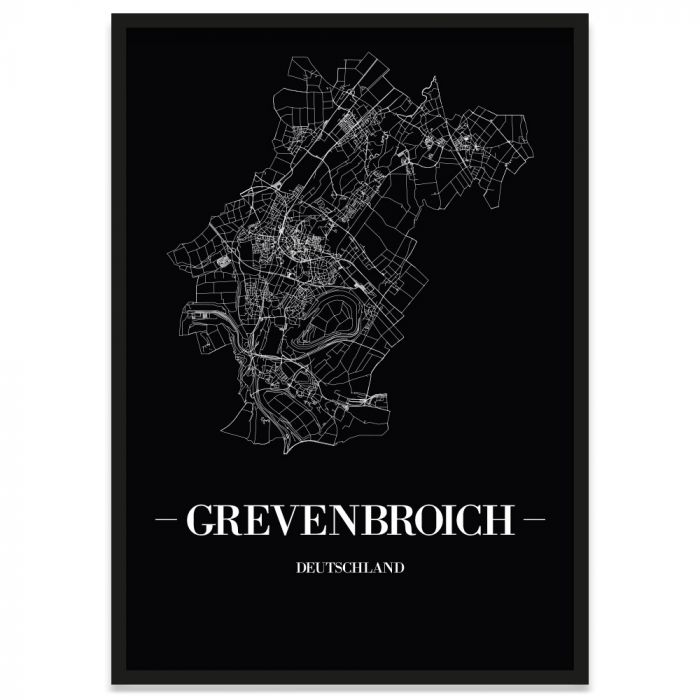 Stadtposter Grevenbroich Straßenplan