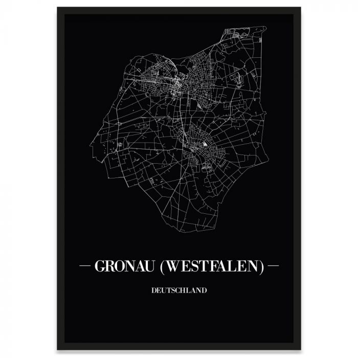 Gronau (Westfalen) Stadtposter Straßennetz