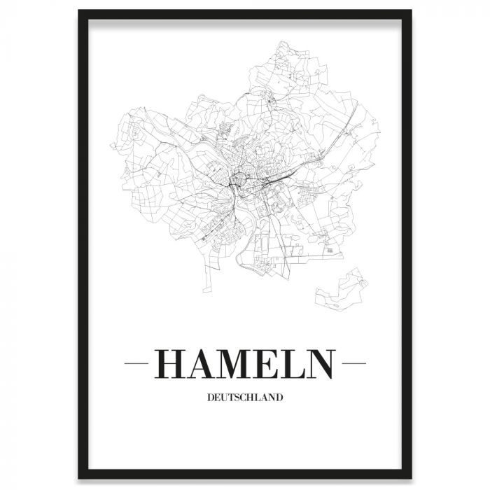 Stadtposter Hameln Bilderrahmen