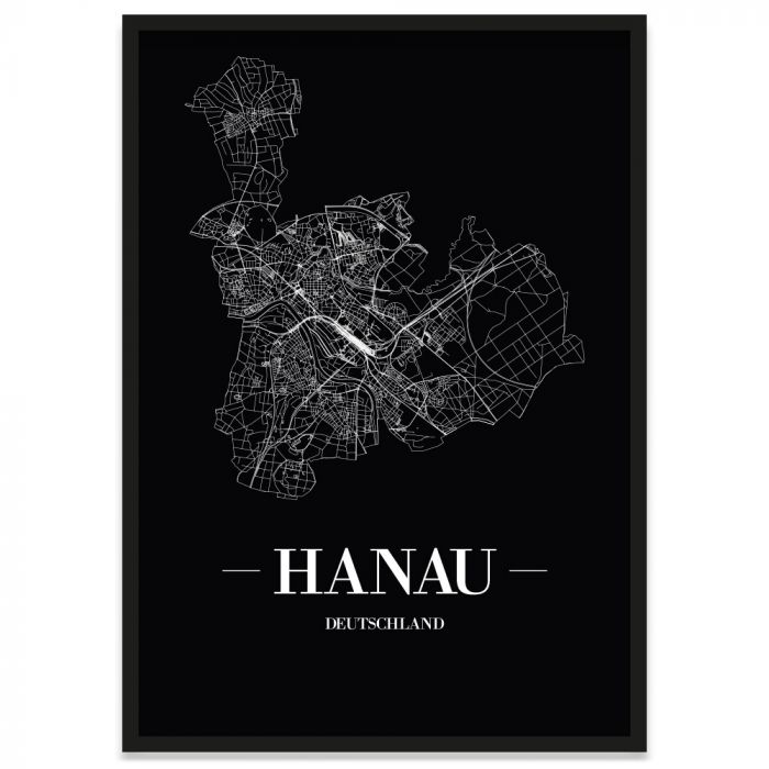 Poster Hanau Straßennetz