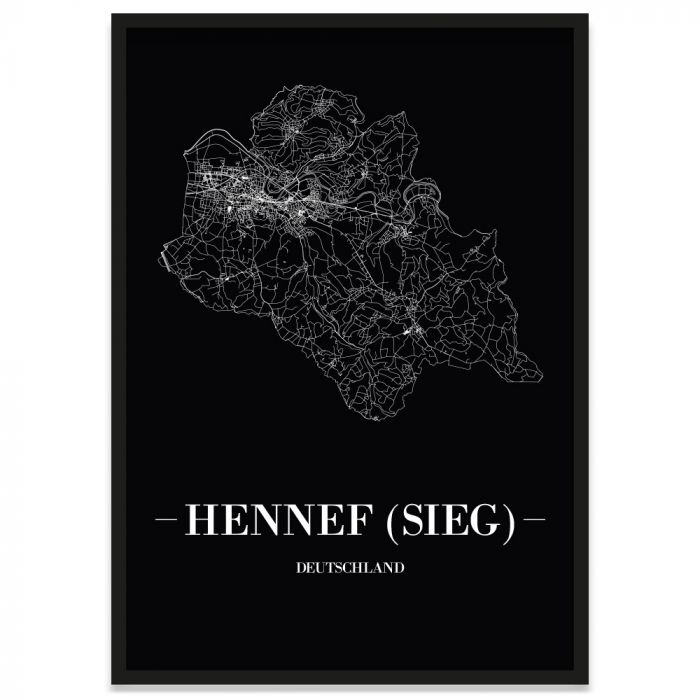 Stadtposter Hennef (Sieg) Stadtplan