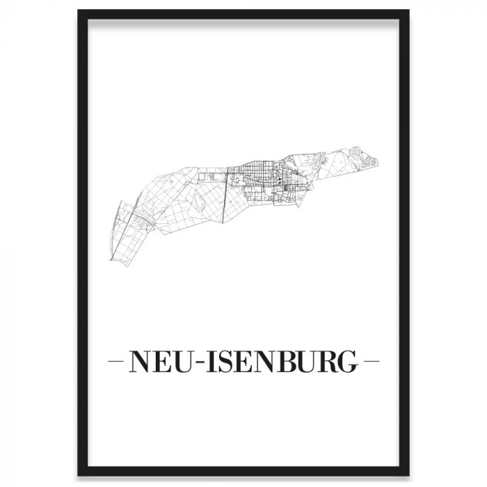 Stadtposter Neu-Isenburg gerahmt