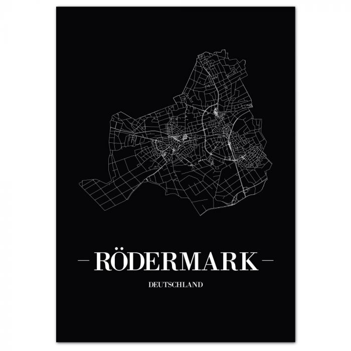 Stadtposter Rödermark - black