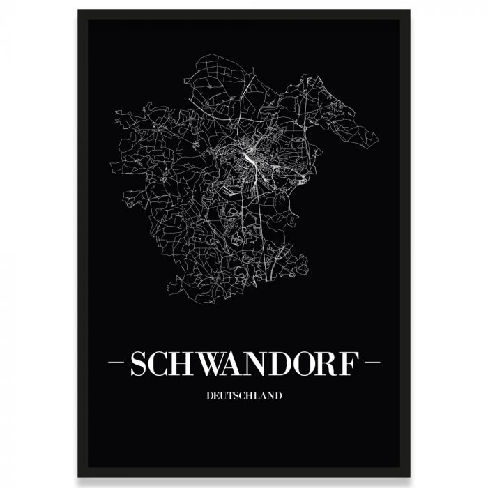 Poster Schwandorf Straßennetz