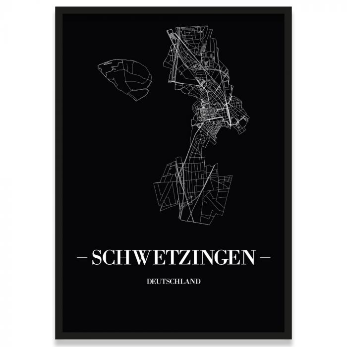 Poster Schwetzingen mit Rahmen