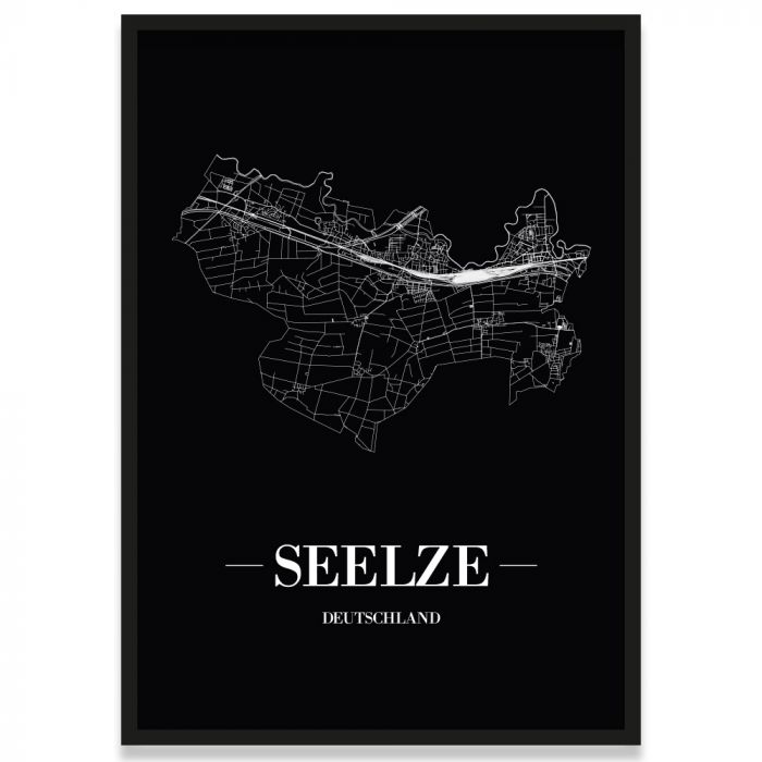 Stadtposter Seelze mit Rahmen