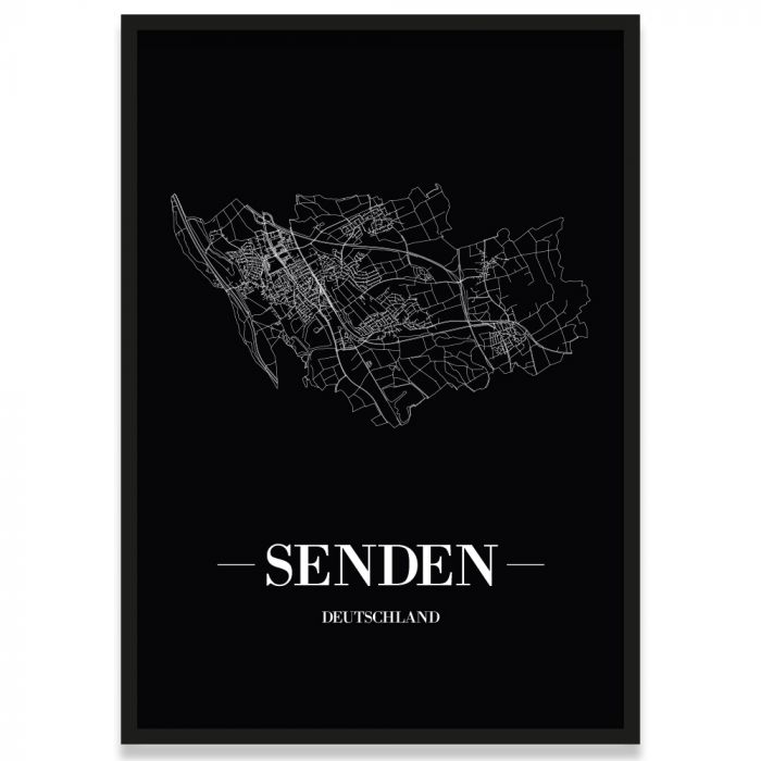 Stadtposter Senden mit Rahmen