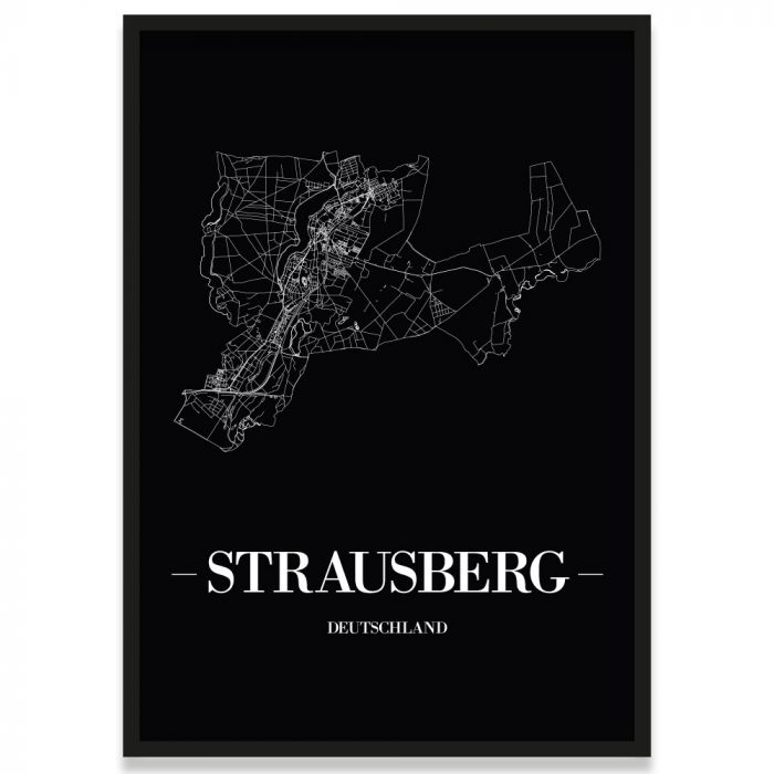 Stadtposter Strausberg mit Rahmen