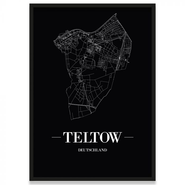 Stadtposter Teltow mit Rahmen