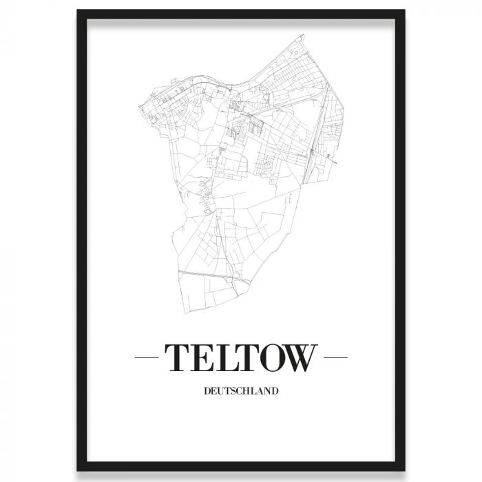 Stadtposter Teltow mit Bilderrahmen