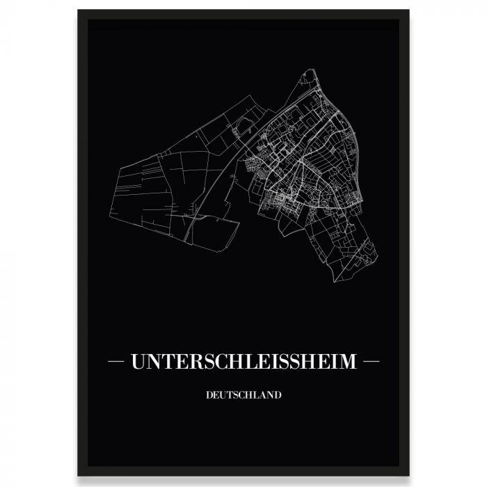 Poster Unterschleissheim mit Rahmen