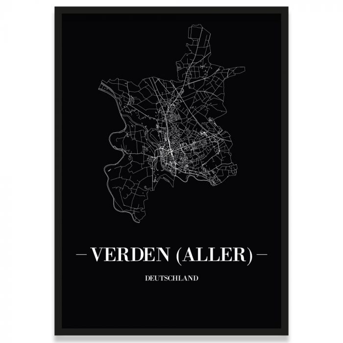 Stadtposter Verden mit Bilderrahmen
