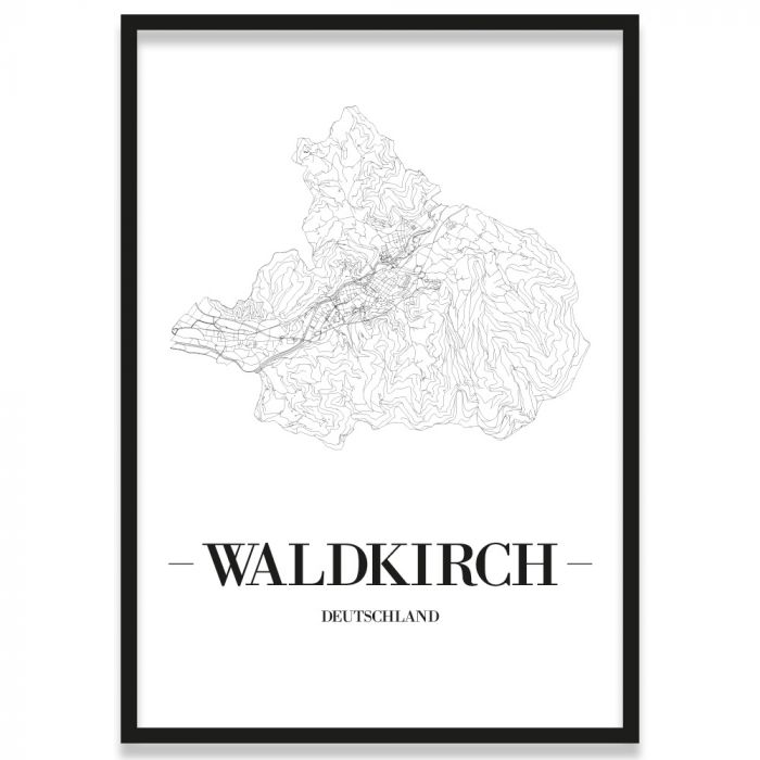 Waldkirch gerahmtes Poster