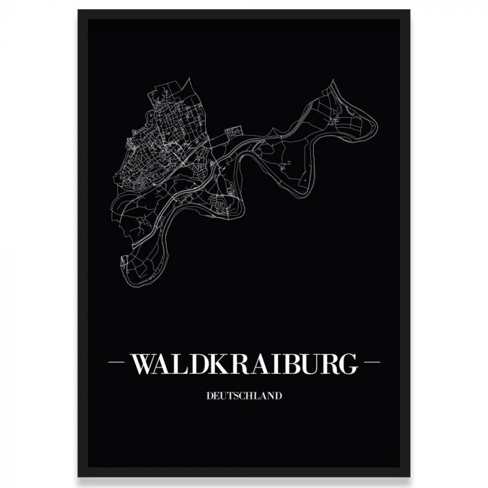 Stadtposter Waldkirch Straßennetz