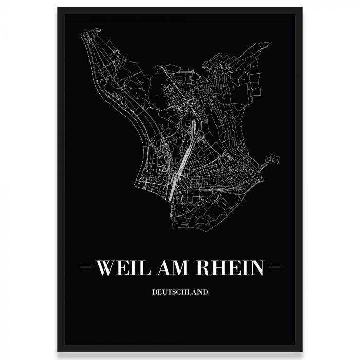 Weil am Rhein Poster mit Rahmen