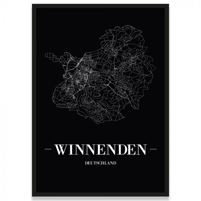 Poster Winnenden mit Rahmen