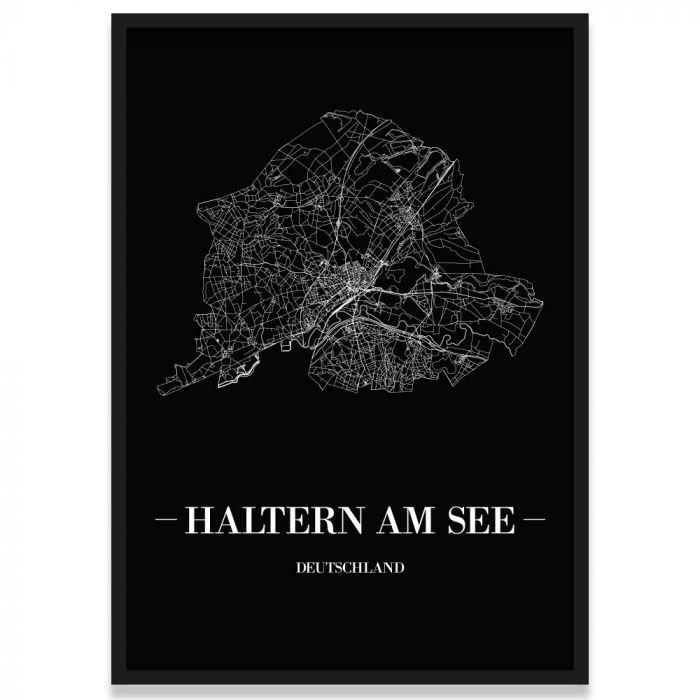 Stadtposter Haltern am See - black