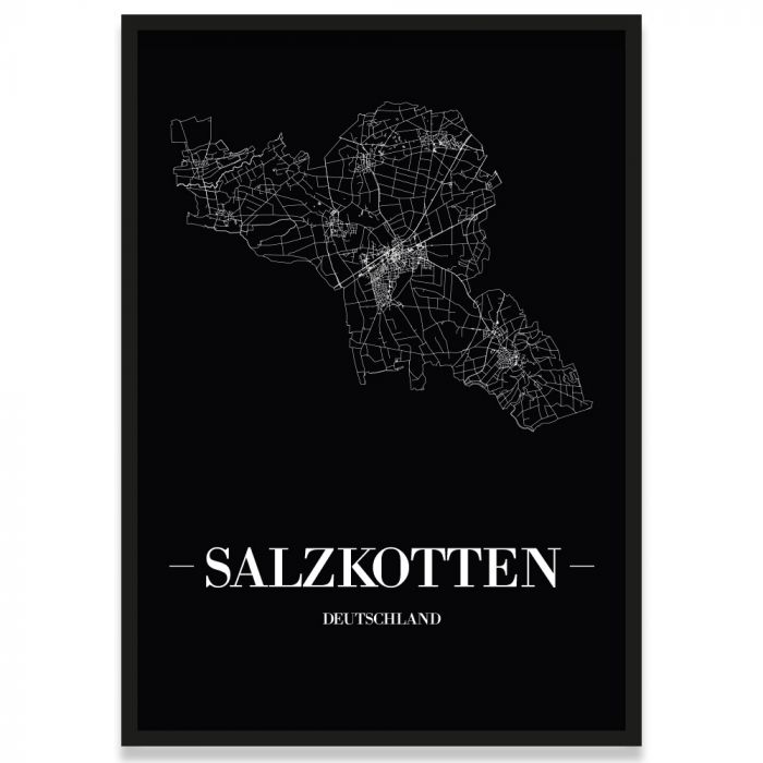 Stadtposter Salzkotten - black