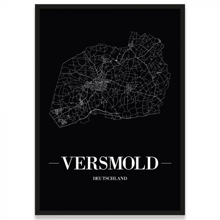 Stadtposter Versmold - black