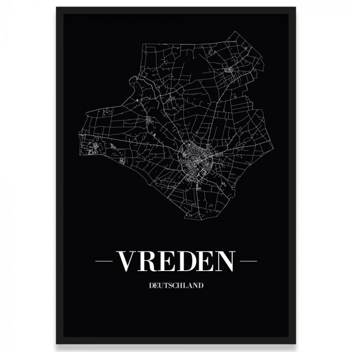Stadtposter Vreden - black