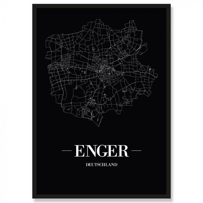 Stadtposter Enge Black