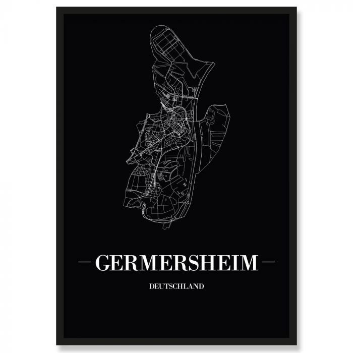 Stadtposter Germersheim Black