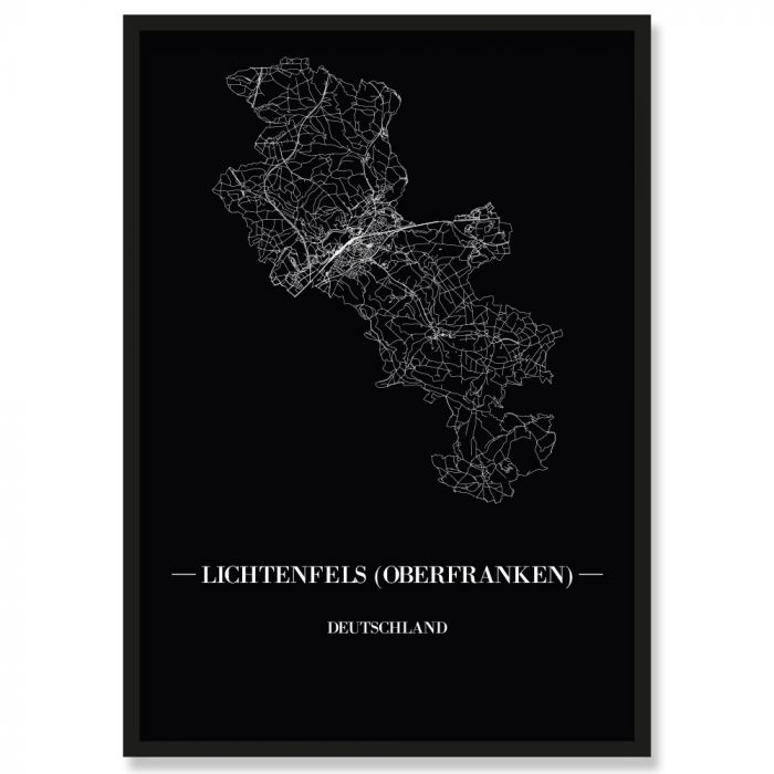Stadtposter Lichtenfels (Oberfranken) Black