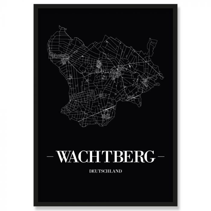 Stadtposter Wachtberg Black