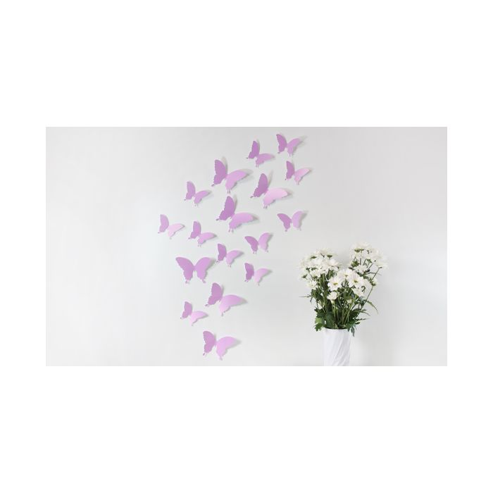 Wandtattoo 3D - Schmetterlinge flieder
