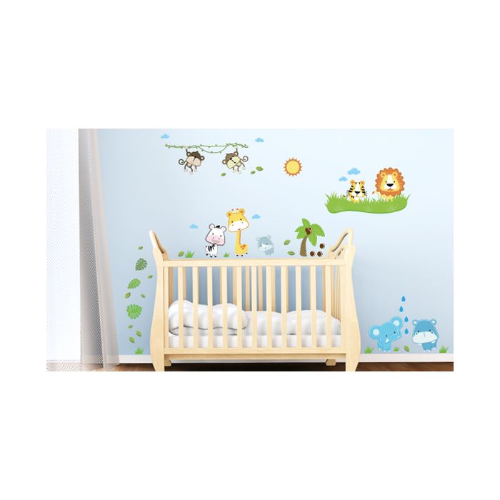 Wandsticker Set XL - Baby Safari Tiere