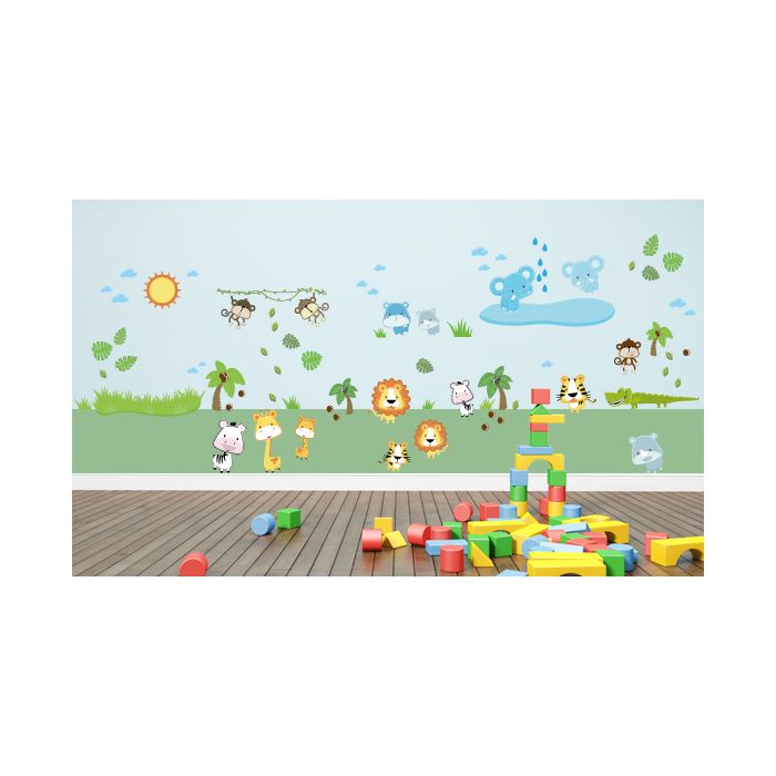 Wandsticker Mega Set - Baby Safari Tiere