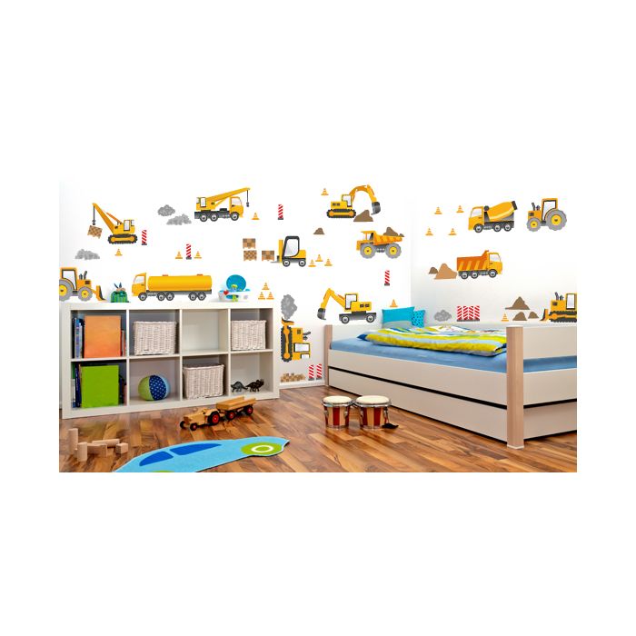 Wandsticker Mega Set - Baumaschinen