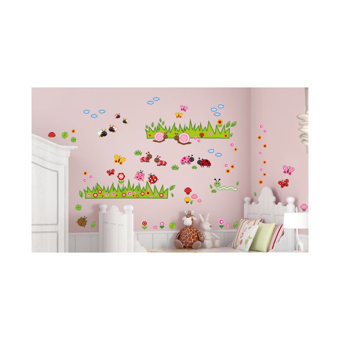 Wandsticker Mega Set - bunte Krabbelwelt